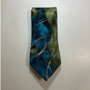 J. Garcia Silk Paris in the Rain Collection 55 Wide Long Necktie 62”